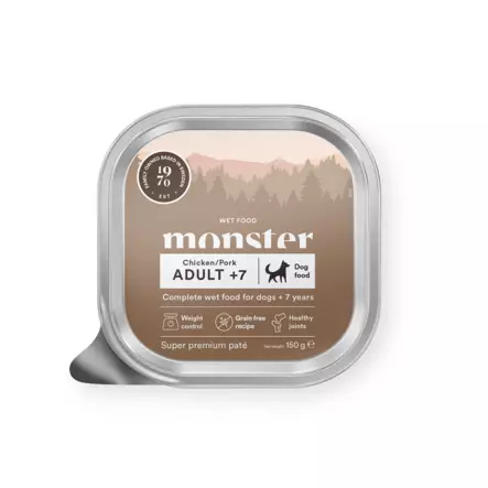Monster Dog Adult +7 Paté 150 g - Koiran märkäruoat ja makkarat - 44101 - 1