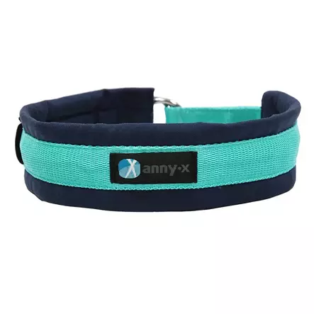 Anny-X Fun Pull Stop puolikiristävä kaulapanta, turkoosi-sininen - Pistolukko- ja solkipannat - 20605 - 1